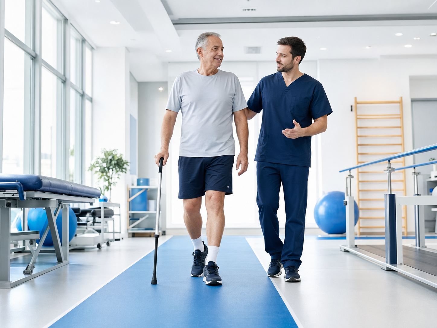 Patient recovering after knee replacement surgery