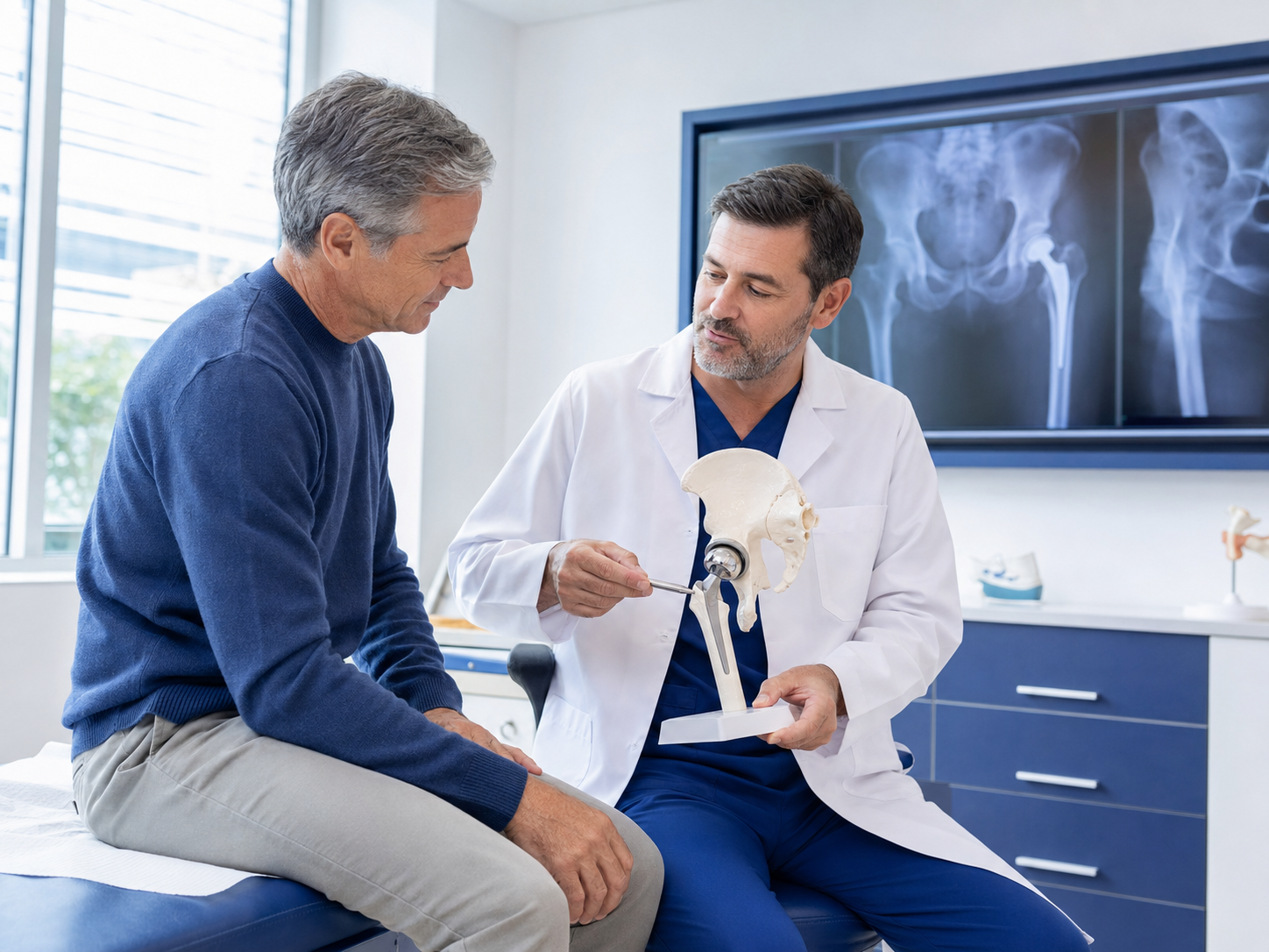 Hip replacement surgery consultation